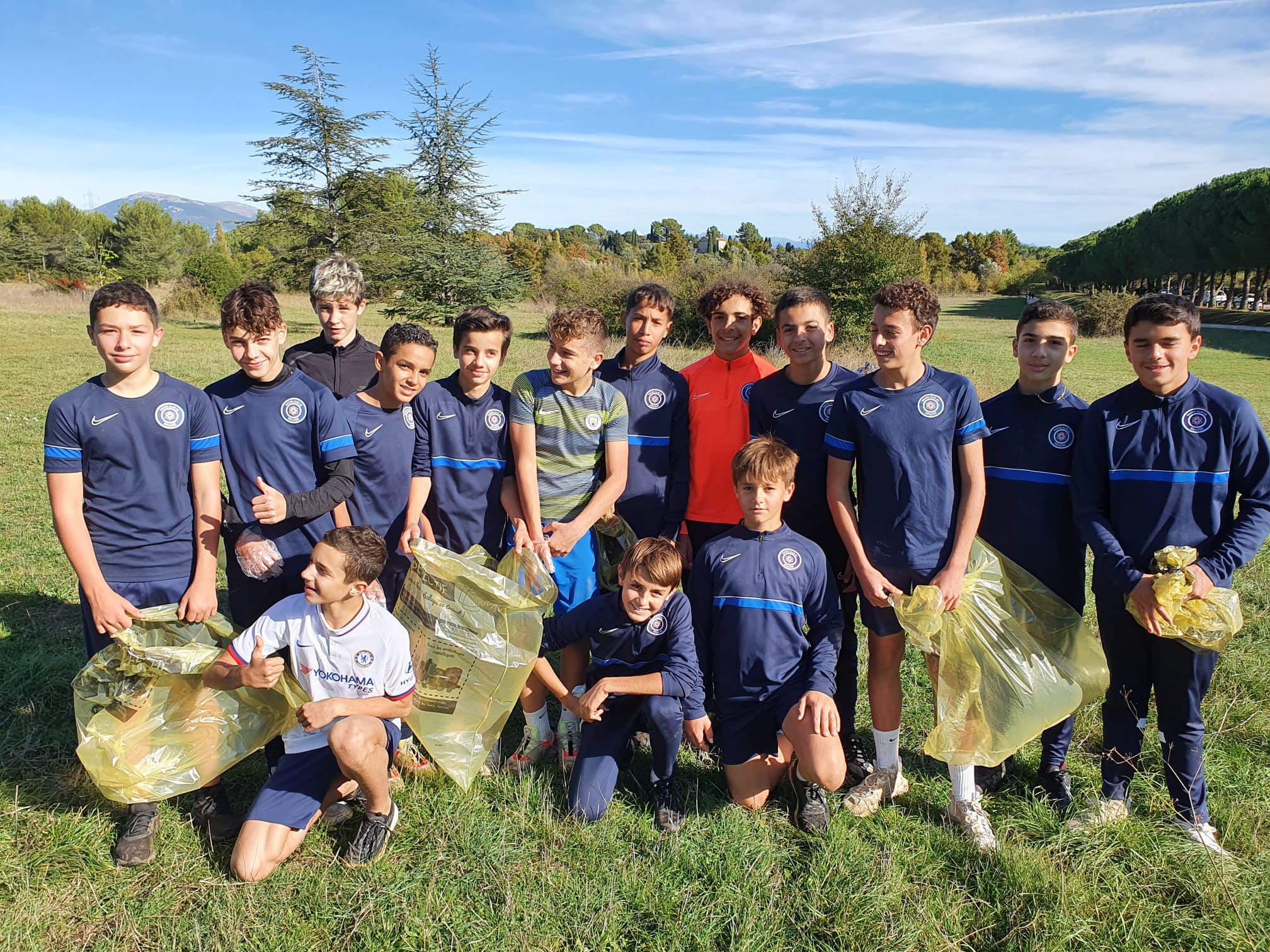 Les U14R se régalent lors d’une séance d’entraînement à Mougins